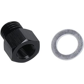 Reducing Bush Female 1/8 NPT to Male Metric M14 x 1.5mm Adapter Aluminum Black