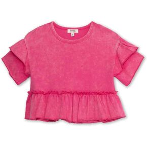 Speechless Girls' Loose Babydoll Peplum Top