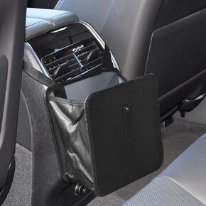Car Trash Can, Foldable Oxford Cloth Storage Organizer, 1.85 Gallon Capacity Waterproof Car Trash Bin, Automotive Interior Accessories (Medium)