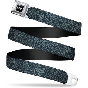 Nickelodeon Belt, Seatbelt Buckle Belt, Avatar Last Airbender Air Element Symbol Blues, Adjustable
