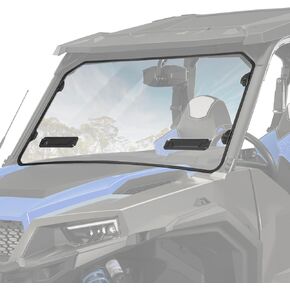 KEMIMOTO Vented Front Full Windshield Compatible with Polaris General 1000 / 4 1000 /XP 1000 /XP 4 1000 2017+ Clear Scratch Resistant Polycarbonate Windshield