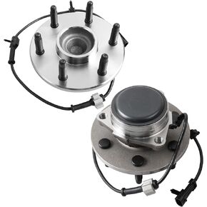 Front Wheel Hub Bearing Assembly 515053 2WD Only Set of 2 Compatible for Chevy Avalanche Express Suburban Tahoe 6 Lug W/ABS