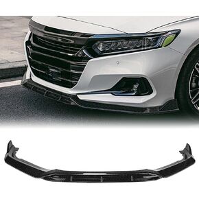 Front Lip Spoiler Compatible with 2021-2022 Honda Accord 10th Gen Sedan LX, Sport, EX-L, Touring, Hybird Front Bumper Lip, Carbon Fiber Hydro-Dipping