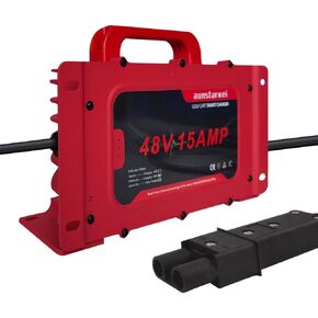 48V 15A Battery Charger for Yamaha Golf Cart G19 G22, with 2 Pin Plug, IP67 Waterproof