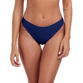 RELLECIGA Women's Mid Waisted High Cut Bikini Bottoms