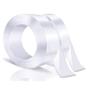 Double Sided Tape Heavy Duty (1in 10Ft) Acrylic Sticky Mounting Tape Clear Removable Strong Two Sided Adhesive for Sign/Photo/Poster/Picture Mount/Paste Items/Craft Wall Mounting