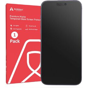 Ambison [2 Pack Matte Glass Screen Protector Compatible for iPhone 14 Pro Max, Dynamic Island Compatible/Anti-Glare [No Bubbles] Install Frame/Smooth as Silk, iPhone 14 Pro Max 6.7inch 2022