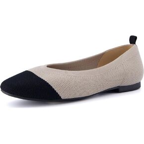 CUSHIONAIRE Women's Splendor Knit Flat with +Memory Foam, Wide Widths Available
