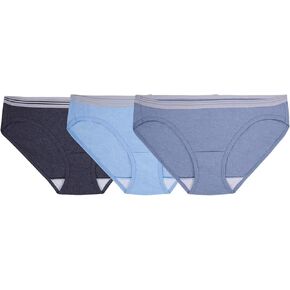 Fruit of the Loom womens 3 Pack Assorted Cotton Low-rise Hipster Panties