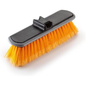 Medium Bristle Deck Brush and Scrub Brush Attachment (Pole Sold Separately)