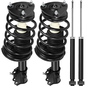 SCITOO Front and Rear Shock Absorber Assembly Fit for 2006-2011 for Hyundai Accent, 2006-2011 for Kia Rio5, Complete Shock and Strut Assembly Kit Fit for 172298 172297 348002 4PCS