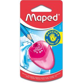 Maped I-Gloo Left-Handed Pencil Sharpener - 1 Hole - For School & Art - Ergonomic Design - Durable & Portable - Assorted Colors