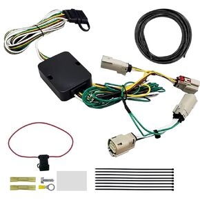 4-Way Trailer Wiring Harness kit Compatible with Ford Bronco 2021 2022 2023 2024 4-Pin Flat Trailer Connector Plug (with LED Taillights)