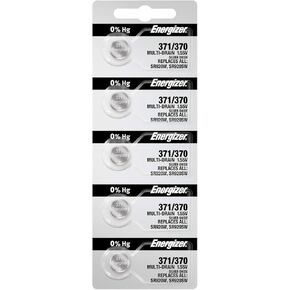 Energizer 371 / 370 Silver Oxide Watch Battery (5 per Pack)