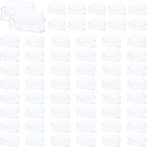 60 Pack Business Card Holder Acrylic Display Plastic Stand Desktop Business Card Holders Card Paper Holder Stand Acrylic Business Card Holder for Exhibition Home and Office in Kuwait