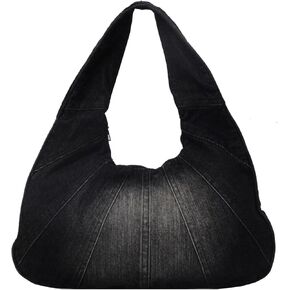 Denim Purse, Trendy Jean Purses for Women Denim Hobo Bag Y2K Shoulder Bag Handbags