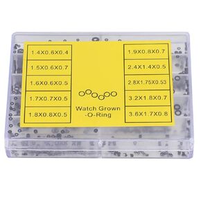 500 Pieces Watch O Ring Assortment Kit Washer Seals Watch Crown O Ring Waterproof Seals for Watches Repair