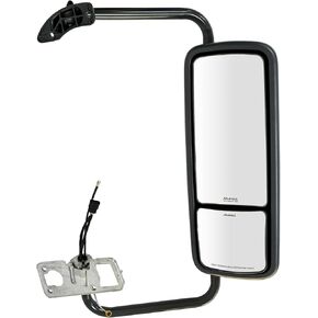 SPLENDID Replacement Side Mirror Set, Power mirror, Heated, Chrome cover, for 2002-2015 Freightliner Columbia, 2001-2010 Freightliner Coronado, 1996-2010 Freightliner Century, Passenger Side