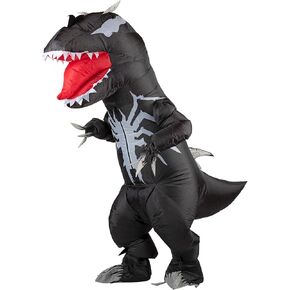 MARVEL Venomosaurus Official Inflatable Costume - Jumpsuit with Built-In Fan, Gloves, and Battery Box
