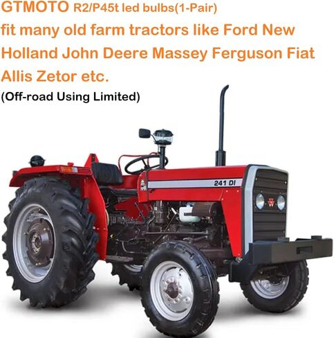 مصابيح LED R2 للمصابيح الأمامية لجرار John Deere Ford Massey Ferguson، 12V 45W P45t استبدال مباشر، شعاع مزدوج قوي أبيض ساطع H/L 3405186M1 LED، عبوتان in Saudi Arabia