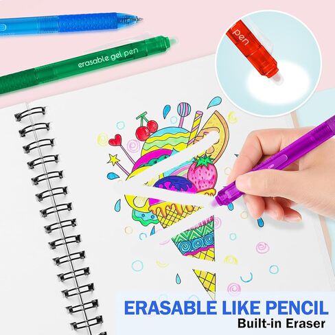 أقلام جل قابلة للمسح، أقلام حبر جل قابلة لإعادة الملء وقابلة للسحب، ذات نقطة دقيقة 0.7 مم، عبوة من 12 قطعة، ألوان متنوعة للكتابة اليومية والرسم وتدوين الملاحظات، مجموعة أقلام للمدرسة والمكتب ومستلزمات المنزل in Kuwait
