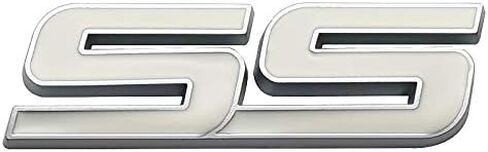 1 قطعة الباب الأمامي SS شعار 3D شارة معدنية ملصق الشارات استبدال ل 06-10 Chevr-olet 15211285 (أبيض) in Kuwait