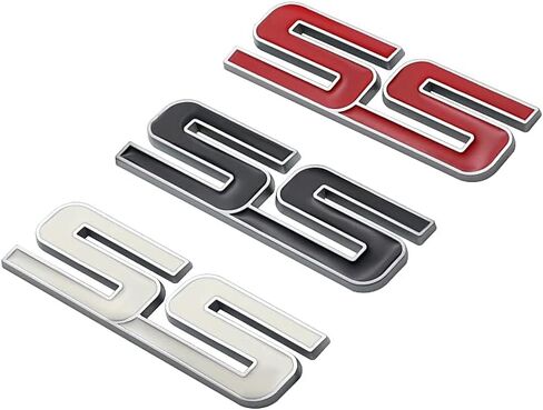 1 قطعة الباب الأمامي SS شعار 3D شارة معدنية ملصق الشارات استبدال ل 06-10 Chevr-olet 15211285 (أبيض) in Kuwait