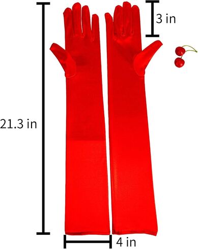SAVITA Long Elbow Satin Gloves 21 inch Stretchy 1920s Opera Gloves Evening Party Dance Gloves for Women in Saudi Arabia