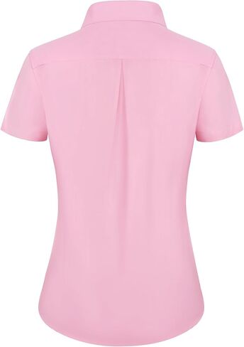 siliteelon Dress Shirts for Women Short Sleeve Cotton Button Down Shirt Basic Button Up Shirt Collared Shirts Work Shirt in Saudi Arabia
