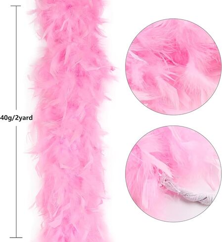 THARAHT 19 Color- 40/60g 2Yard Chandelle Feather Boa Dancing Wedding Party Halloween Costume Decoration Feathers boa in Kuwait