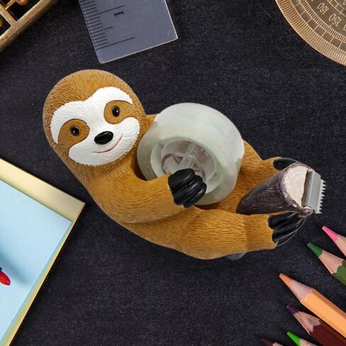 Cute Tape Dispenser Animal Desk Tape Holder Fun Sloth Small Tape Dispenser, for Office Schools Home Kids Wrapping Gifts Novelty Clear Tape Dispenser (Sloth) in Saudi Arabia