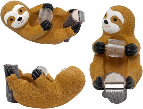 Cute Tape Dispenser Animal Desk Tape Holder Fun Sloth Small Tape Dispenser, for Office Schools Home Kids Wrapping Gifts Novelty Clear Tape Dispenser (Sloth) in Saudi Arabia