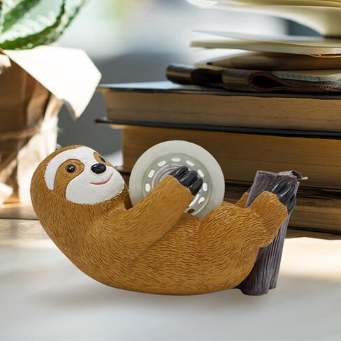 Cute Tape Dispenser Animal Desk Tape Holder Fun Sloth Small Tape Dispenser, for Office Schools Home Kids Wrapping Gifts Novelty Clear Tape Dispenser (Sloth) in Saudi Arabia