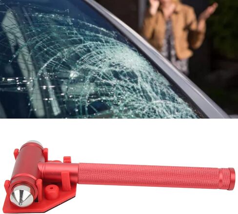 مطرقة أمان لكسر النوافذ، قاطع حزام الأمان، سبائك الألومنيوم، الفولاذ المقاوم للصدأ، أحمر للحافلات، السيارات، المركبات المدرسية، المكتب، زجاج السيارات، أداة الهروب من الكوارث، حزام الأمان في حالات الطوارئ... in Saudi Arabia