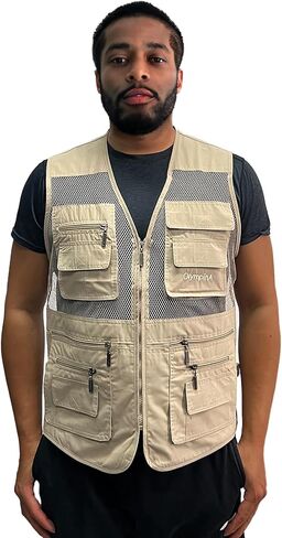 Mens Fishing Vest Safari Hiking Travel Photography with Multi Pocket Work Vest in Saudi Arabia