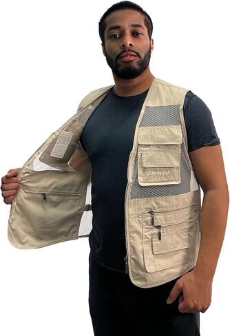 Mens Fishing Vest Safari Hiking Travel Photography with Multi Pocket Work Vest in Saudi Arabia