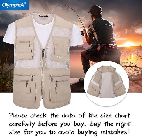 Mens Fishing Vest Safari Hiking Travel Photography with Multi Pocket Work Vest in Saudi Arabia