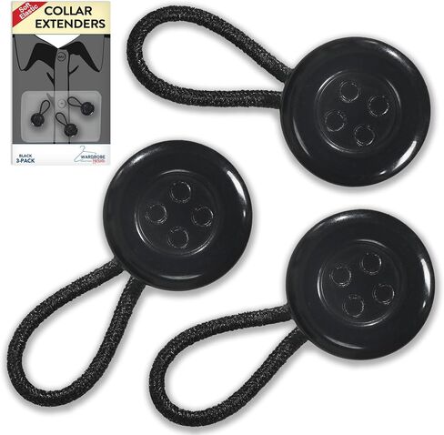 Collar Extenders for Mens Shirts Soft Elastic Expand Tight Neck Relief Dress Shirt Button Extensions in Saudi Arabia