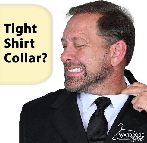 Collar Extenders for Mens Shirts Soft Elastic Expand Tight Neck Relief Dress Shirt Button Extensions in Saudi Arabia