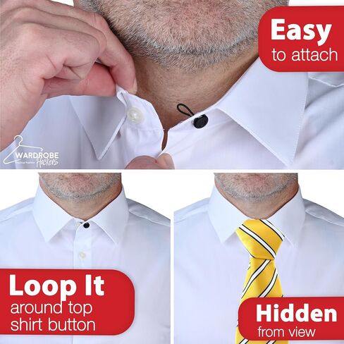 Collar Extenders for Mens Shirts Soft Elastic Expand Tight Neck Relief Dress Shirt Button Extensions in Saudi Arabia