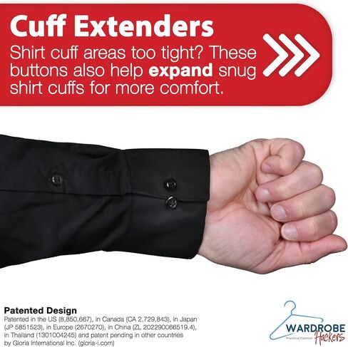 Collar Extenders for Mens Shirts Soft Elastic Expand Tight Neck Relief Dress Shirt Button Extensions in Saudi Arabia