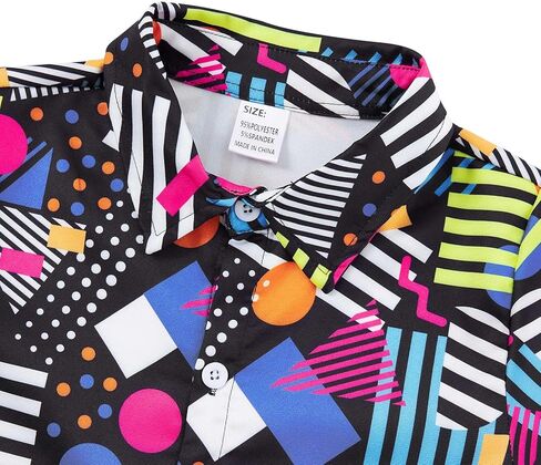 Enlifety 2-10T Kids Hawaiian Shirt Boys Short Sleeve Button Down Shirts Hawaii Summer Casual Blouse in Saudi Arabia