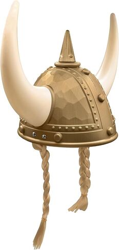 Nicky Bigs Novelties Adult Medieval Viking Helmet with Horns - Plastic Norse Barbarian Warrior Hat in Saudi Arabia