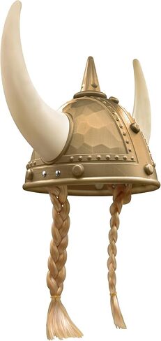 Nicky Bigs Novelties Adult Medieval Viking Helmet with Horns - Plastic Norse Barbarian Warrior Hat in Saudi Arabia
