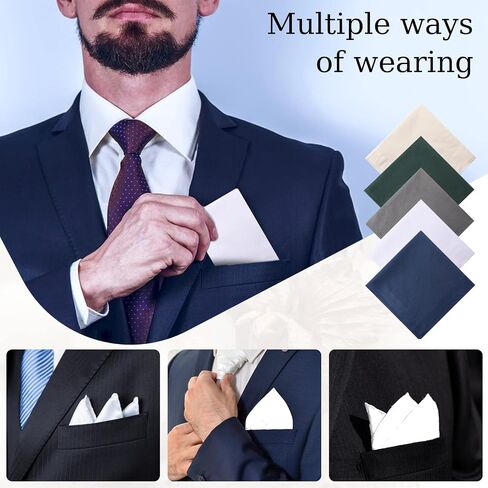 Handkerchiefs for men, Assorted Solid Color Pocket Square Hankies Handkerchief in Saudi Arabia