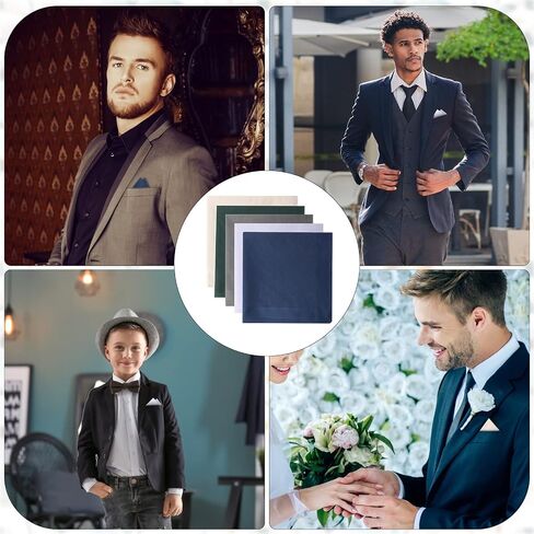 Handkerchiefs for men, Assorted Solid Color Pocket Square Hankies Handkerchief in Saudi Arabia
