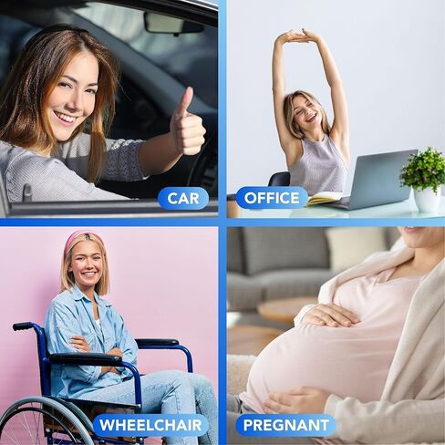 وسادة مقعد السيارة إسفين، وسادة مقعد شاحنة من الإسفنج الذكي لسائق مقعد السيارة - عرق النسا وتخفيف آلام الظهر - تعزيز راحة القيادة in Kuwait