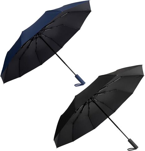 Automatic Umbrella Compact Auto Open Close Folding Umbrella Large Rain Umbrella for Travel UV Umbrella for Sun Portable Lightweight Windproof Waterproof Car Umbrella for Men Women 10 Ribs in Saudi Arabia