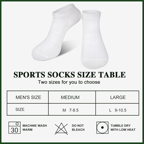 8 Pairs No Show Socks for Men Low Cut Ankle Sock, Cotton Arch Compression Fit for Athletic Running Casual Invisible Liner Socks (L) in Saudi Arabia
