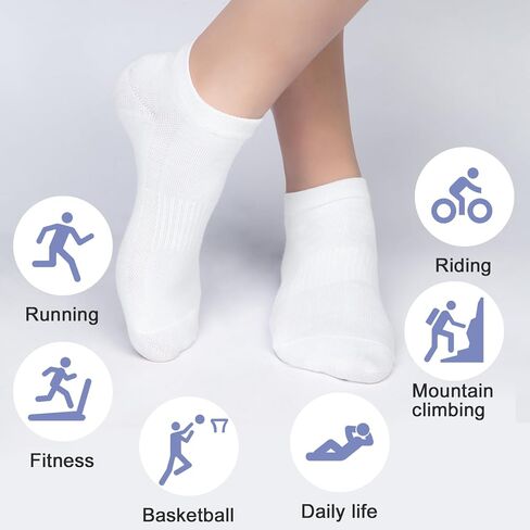 8 Pairs No Show Socks for Men Low Cut Ankle Sock, Cotton Arch Compression Fit for Athletic Running Casual Invisible Liner Socks (L) in Saudi Arabia